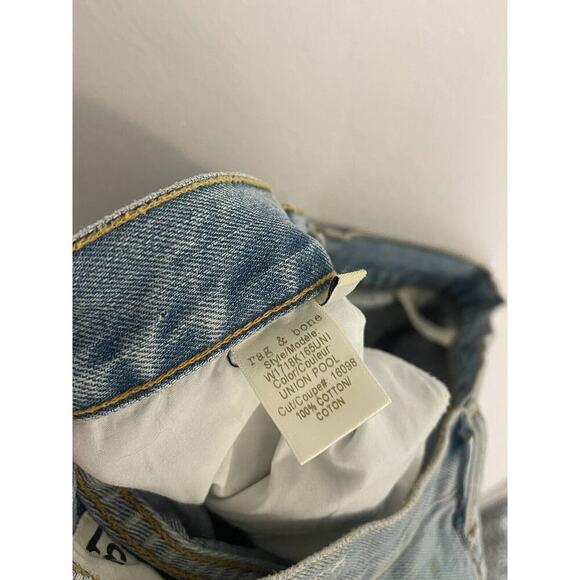 Rag & Bone Jeans 31 Marilyn Union Pool Light Wash Distressed Womens Denim $295 - Picture 14 of 14